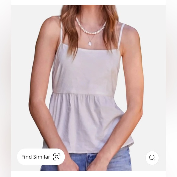 Fifteen Twenty Off White back tie Top - Picture 2 of 3